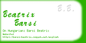 beatrix barsi business card